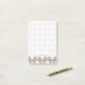 Multicolor Ethnic Patroon Post-it® Notes (Op bureau)