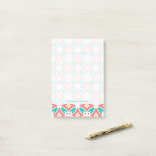 Multicolor Ethnic Patroon Post-it® Notes (Op bureau)