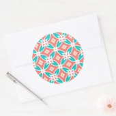 Multicolor Ethnic Patroon Ronde Sticker (Envelop)