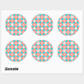 Multicolor Ethnic Patroon Ronde Sticker (Vel)