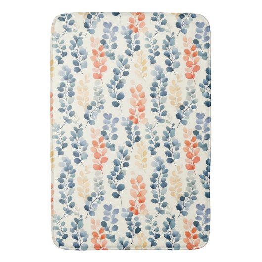 Multicolor eucalyptus botanisch badmat (Voorkant Verticaal)