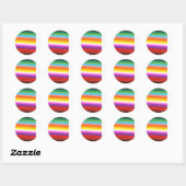 Multicolor Fabric Folds Abstract Ronde Sticker (Vel)