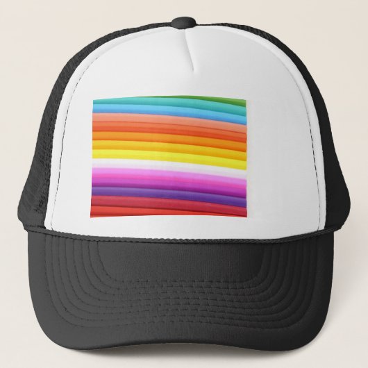 Multicolor Fabric Folds Abstract Trucker Pet (Voorkant)