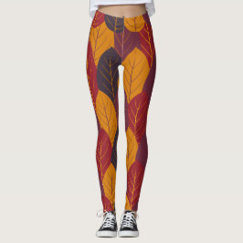 Multicolor Fall Leaves Leggings