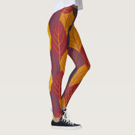 Multicolor Fall Leaves Leggings