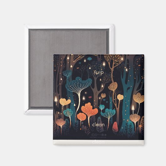 Multicolor Fantasy Scene Vaatwasser Magneet (Voorkant / Achterkant)