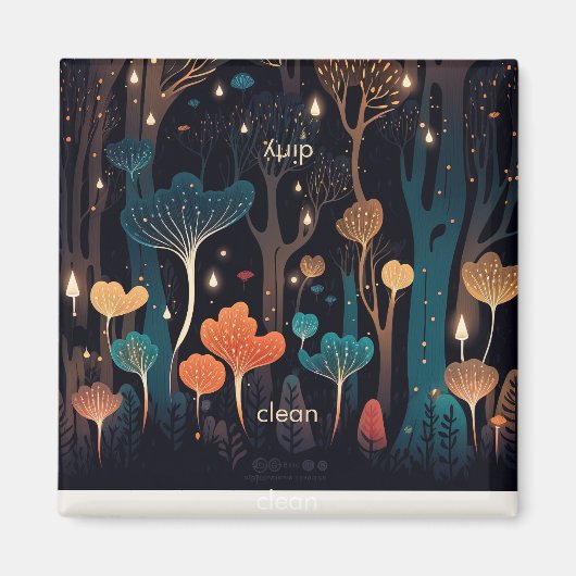 Multicolor Fantasy Scene Vaatwasser Magneet (Voorkant)