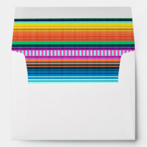 Multicolor Fiesta Mexican Stripe Envelope