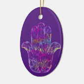 Multicolor Filigree Hamsa Keramisch Ornament (Links)