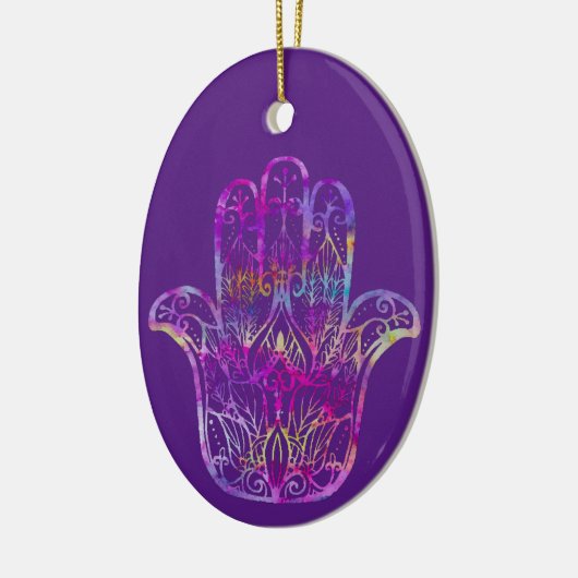 Multicolor Filigree Hamsa Keramisch Ornament (Links)
