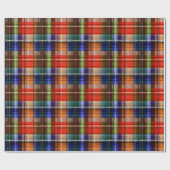 Multicolor Flanel Plaid Tartan Pattern Cadeaupapier (Vlak)