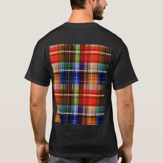 Multicolor Flanel Plaid Tartan Pattern T-shirt (Achterkant)