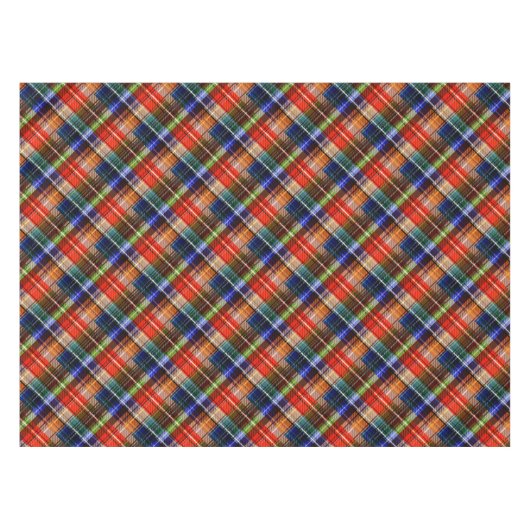 Multicolor Flanel Plaid Tartan Pattern Tafelkleed (Voorkant (Horizontaal))