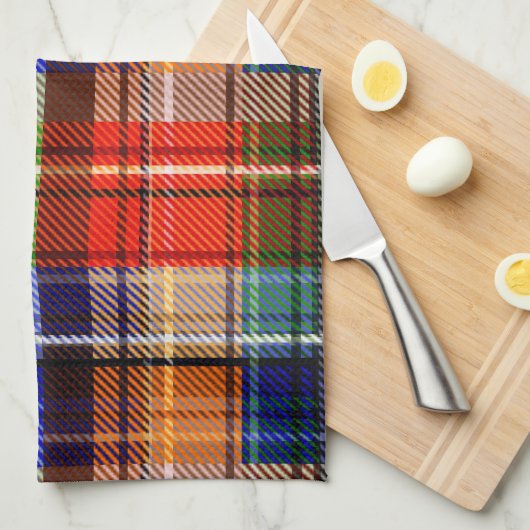 Multicolor Flanel Plaid Tartan Pattern Theedoek (Quarter Fold)