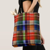 Multicolor Flanel Plaid Tartan Pattern Tote Bag