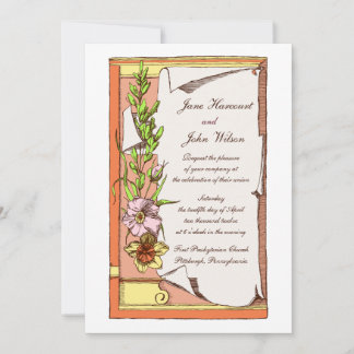 Multicolor Floral Banner Weddenschap Kaart