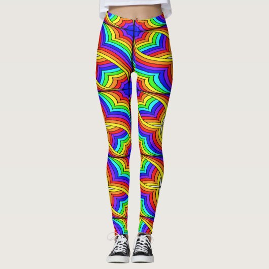 Multicolor floral design leggings (Voorkant)