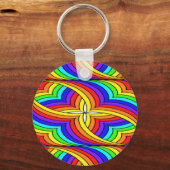 Multicolor floral design sleutelhanger (Voorkant)