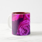 Multicolor floral Design Tweekleurige Koffiemok (Voorkant links)