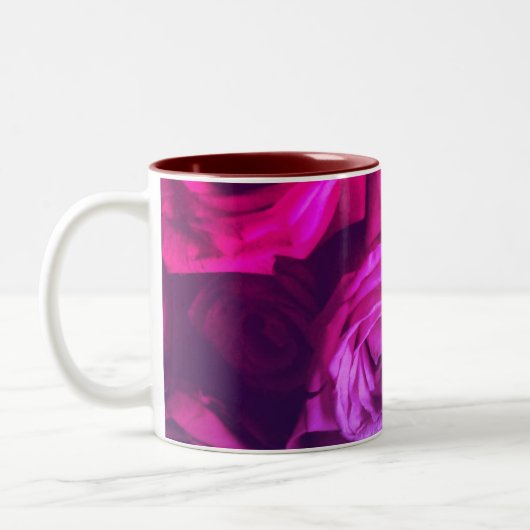 Multicolor floral Design Tweekleurige Koffiemok (Links)