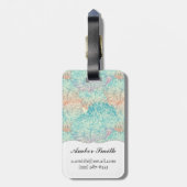 Multicolor Floral Doodle Patroon Bagagelabel (Achterkant verticaal)