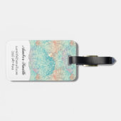 Multicolor Floral Doodle Patroon Bagagelabel (Achterkant horizontaal)