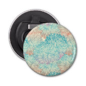 Multicolor Floral Doodle Patroon Button Flesopener (Voorkant)
