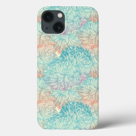 Multicolor Floral Doodle Patroon Case-Mate iPhone Case (Achterkant)