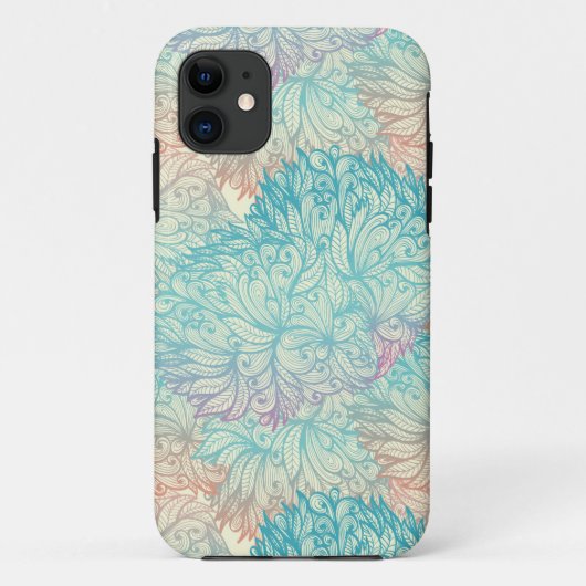 Multicolor Floral Doodle Patroon Case-Mate iPhone Case (Achterkant)
