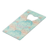 Multicolor Floral Doodle Patroon Creditkaart Flessenopener (Achterkant Gekanteld)