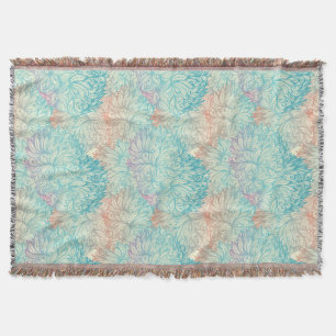 Multicolor Floral Doodle Patroon Deken