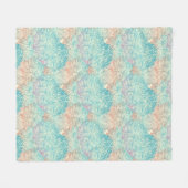 Multicolor Floral Doodle Patroon Fleece Deken (Voorkant (Horizontaal))