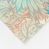 Multicolor Floral Doodle Patroon Fleece Deken (Hoek)