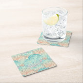 Multicolor Floral Doodle Patroon Kartonnen Onderzetters (Insitu)