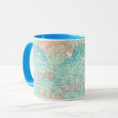 Multicolor Floral Doodle Patroon Mok (Voorkant links)