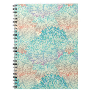Multicolor Floral Doodle Patroon Notitieboek