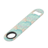 Multicolor Floral Doodle Patroon Speed Flessenopener (Achterkant Gekanteld)