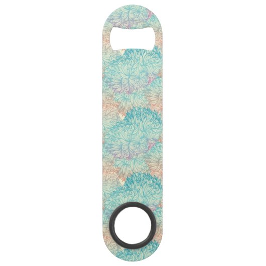 Multicolor Floral Doodle Patroon Speed Flessenopener (Voorkant)