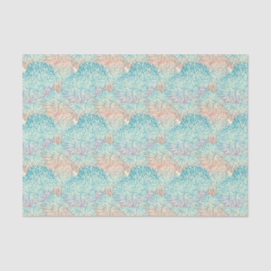 Multicolor Floral Doodle Patroon Tissuepapier (Voorkant)