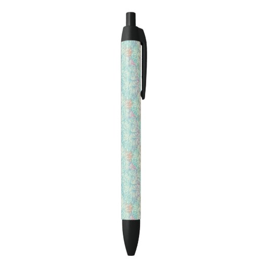 Multicolor Floral Doodle Patroon Zwarte Inkt Pen (Achterkant (Verticaal))