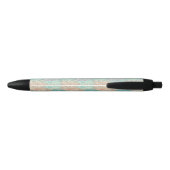 Multicolor Floral Doodle Patroon Zwarte Inkt Pen (Achterkant)