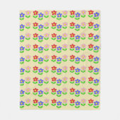 Multicolor floreel patroon fleece deken (Voorkant)