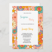 MULTICOLOR FLOWERS BIRTHDAY INVITATION KAART (Voorkant / Achterkant)