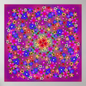  Multicolor Flowers Boho Style Poster (Voorkant)