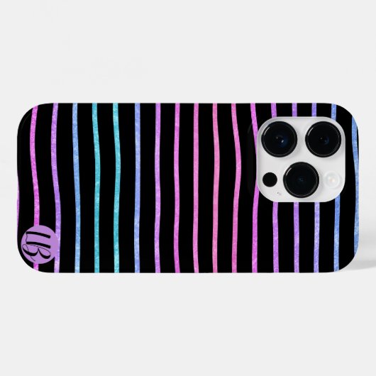 Multicolor Folie Strepen Gepersonaliseerde Hoes (Achterkant (horizontaal))