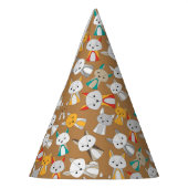 MultiColor Fox Cartoon Feesthoedjes (Links)