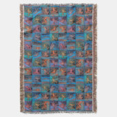 Multicolor Frog Throw Blanket Deken (Voorkant Verticaal)