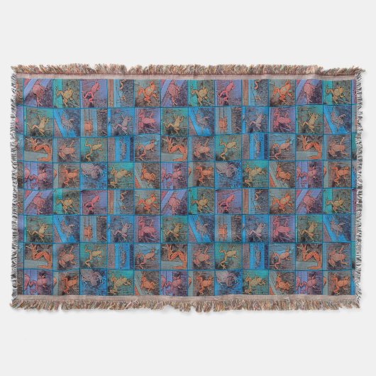 Multicolor Frog Throw Blanket Deken (Voorkant)