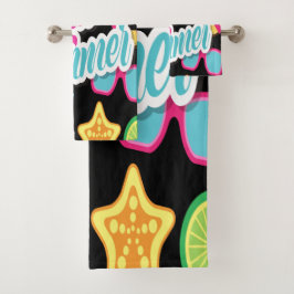 Multicolor Fruit Design Bath-handdoekset Bad Handdoek