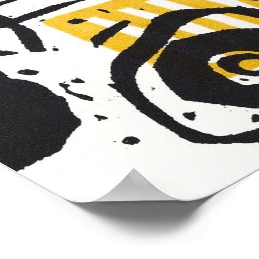 Multicolor Funky Abstracte kunst Poster (Hoek)